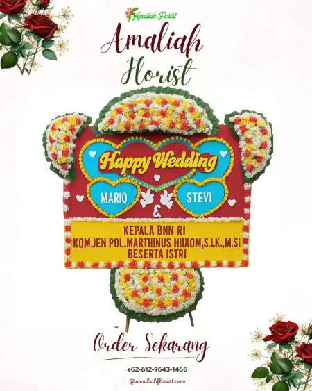 Papan Bunga Pernikahan Patean